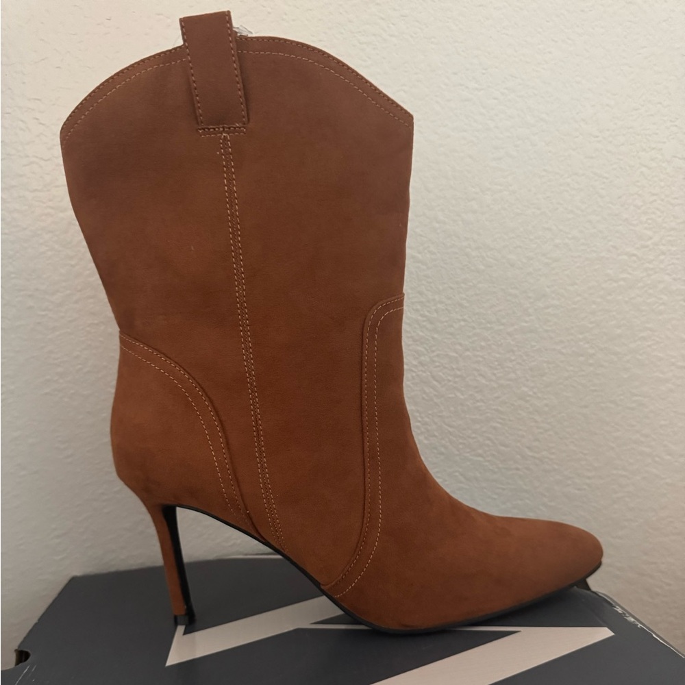 Worthington Brown Heeled Boots with Stiletto Heel